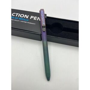 Unique Titanium‎ Bolt Action Pen Lightning Engraving Purple Green Joker Edition